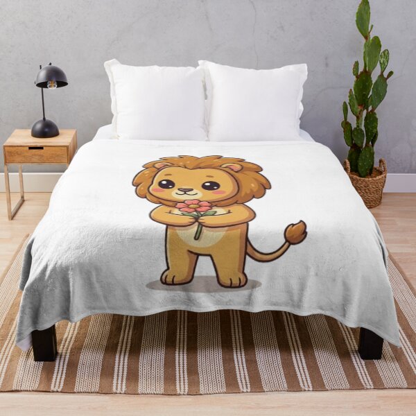 Item preview, Kawaii Lion Holding Flower designed and sold by Ella_Sketch.