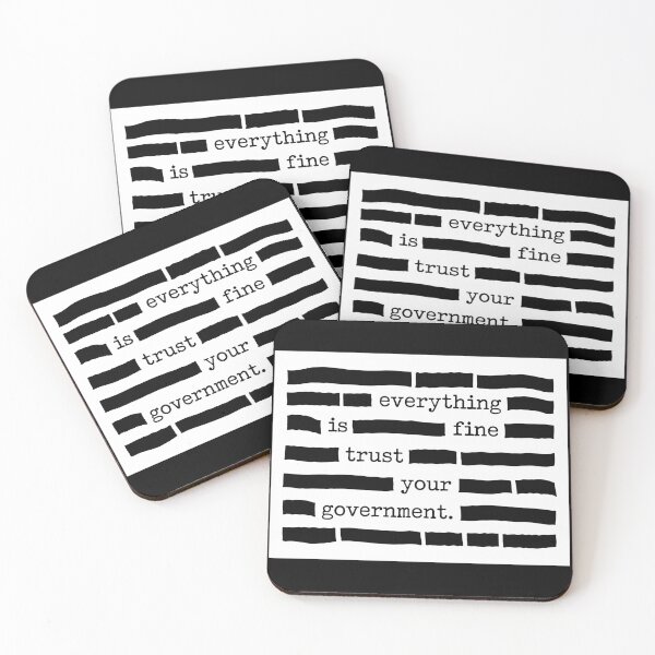 Item preview, Everything Is Fine Trust Your Government - Censorship | Political Sarcasm designed and sold by PixVib.