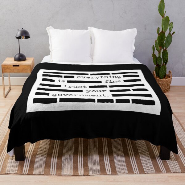 Item preview, Everything Is Fine Trust Your Government - Censorship | Political Sarcasm designed and sold by PixVib.