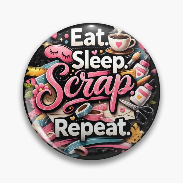 Item preview, Eat Sleep Scrap Repeat – Creative Scrapbooking Vibes designed and sold by blankTeeShirt.