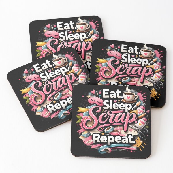 Item preview, Eat Sleep Scrap Repeat – Creative Scrapbooking Vibes designed and sold by blankTeeShirt.