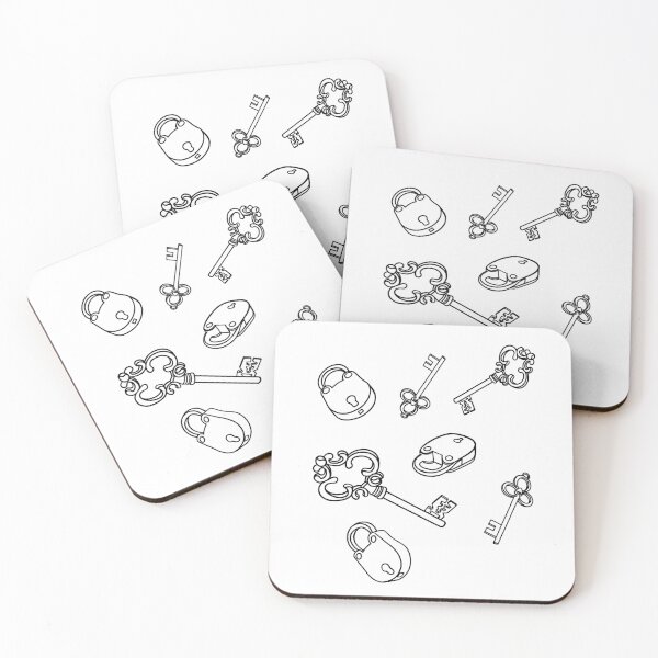 Item preview, Secrets & Keys Pattern. Monochrome. designed and sold by KateQR.