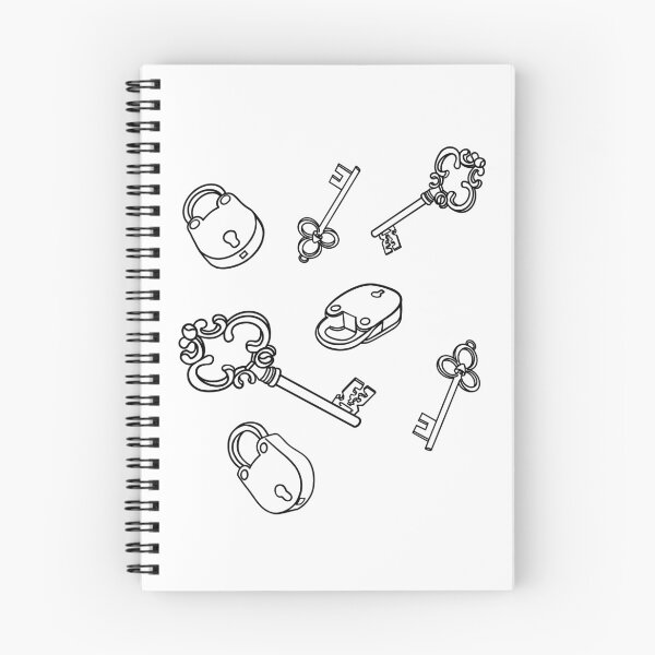 Item preview, Secrets & Keys Pattern. Monochrome. designed and sold by KateQR.