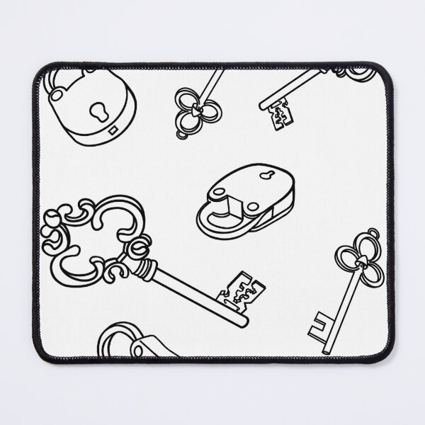 Item preview, Secrets & Keys Pattern. Monochrome. designed and sold by KateQR.