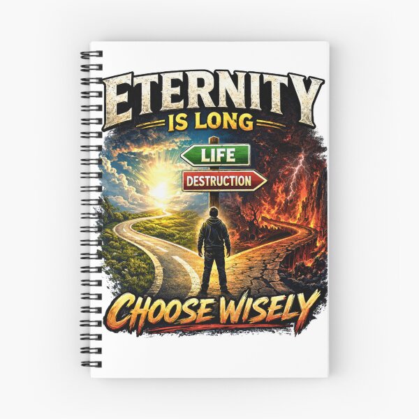 Item preview, Eternity Is Long Choose Wisely Christian Shirt Life or Destruction Faith Tee designed and sold by Dexters Inspiring Creations.