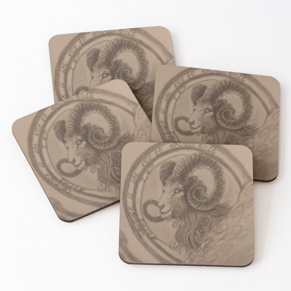Item preview, Aries Zodiac Pencil Drawing – Symbol of Courage and Strength designed and sold by ManiPopi998877.