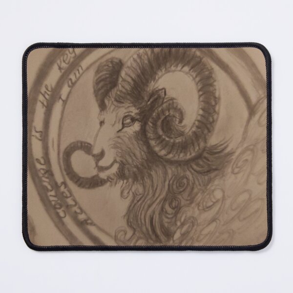 Item preview, Aries Zodiac Pencil Drawing – Symbol of Courage and Strength designed and sold by ManiPopi998877.