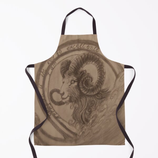 Item preview, Aries Zodiac Pencil Drawing – Symbol of Courage and Strength designed and sold by ManiPopi998877.