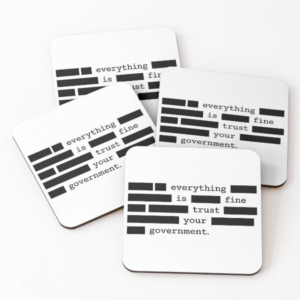Item preview, Everything Is Fine Trust Your Government - Censorship | Political Sarcasm designed and sold by PixVib.