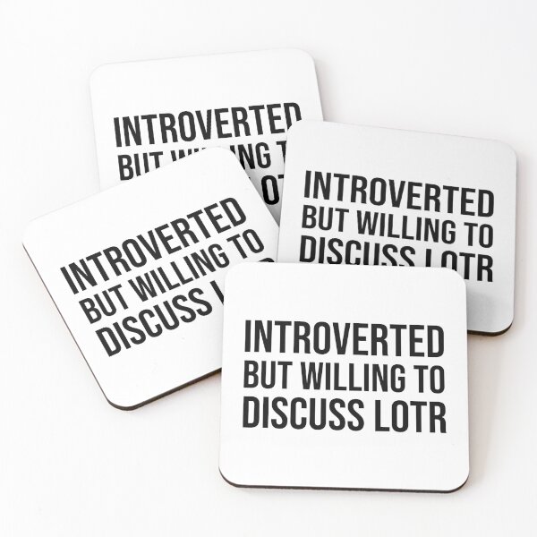 Item preview, Introverted but Willing to Discuss LOTR – Funny Lord of the Rings Introvert Quote designed and sold by xndrlab.