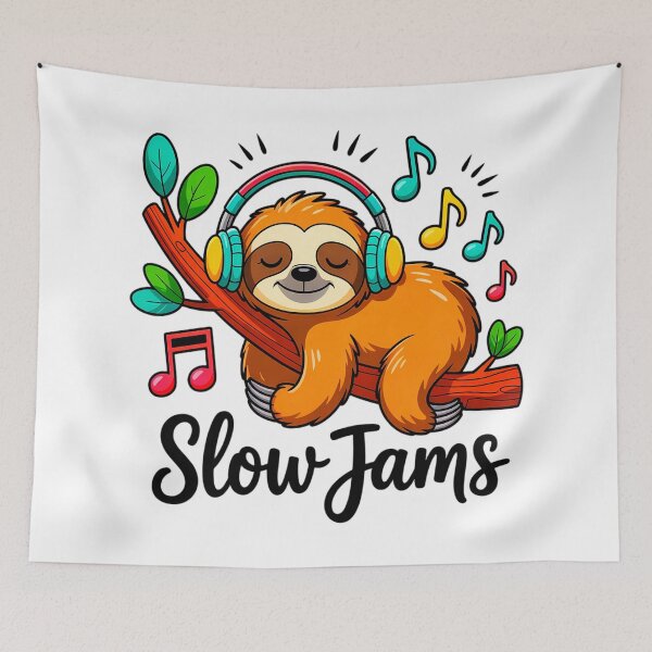 Item preview, Slow Jams Musical Sloth designed and sold by SteezeeStore.