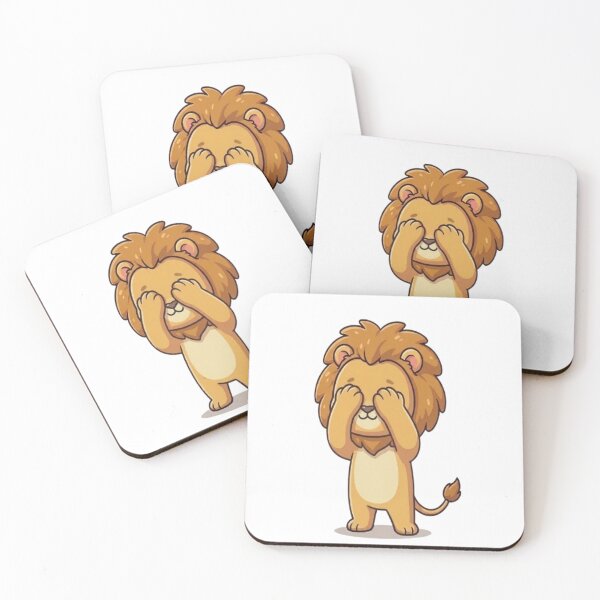 Item preview, Kawaii Shy Lion Peek-a-Boo designed and sold by Ella_Sketch.