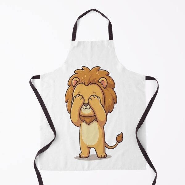 Item preview, Kawaii Shy Lion Peek-a-Boo designed and sold by Ella_Sketch.