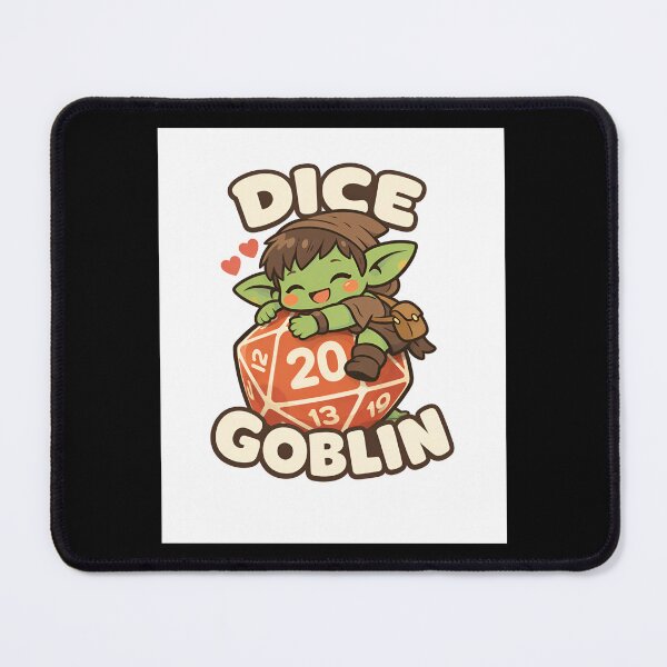 Item preview, Cute Dice Goblin Hugging D20 Funny Tabletop RPG designed and sold by Fenay Designs.