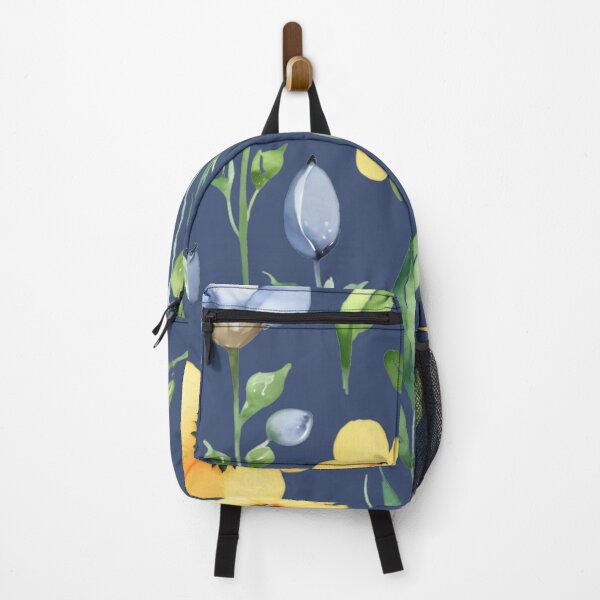 Item preview, Yellow + Indigo Blue Spring Florals designed and sold by EllieHeartCo.