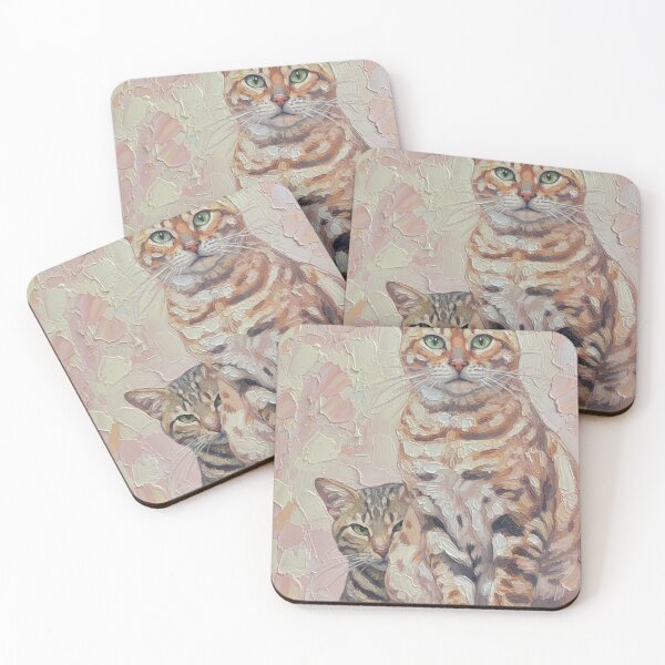 Item preview, Watching cats in Oil designed and sold by designbywhacky.