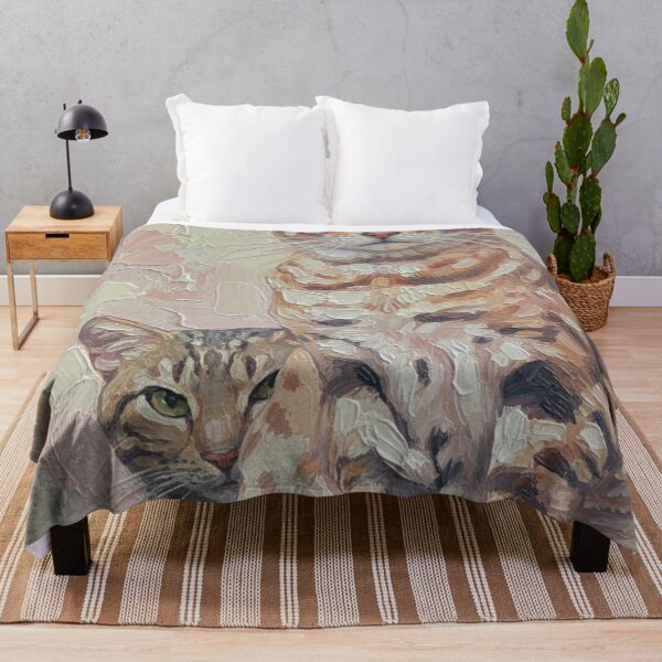 Item preview, Watching cats in Oil designed and sold by designbywhacky.