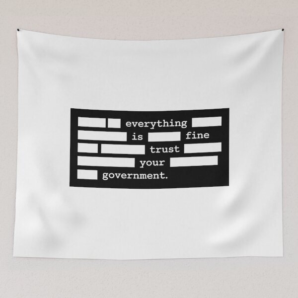Item preview, Everything Is Fine Trust Your Government - Anti Government Bumper designed and sold by PixVib.