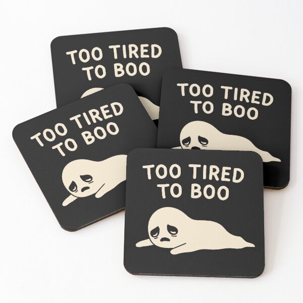 Item preview, Too Tired to Boo Cute Ghost Shirt designed and sold by dailycassim.