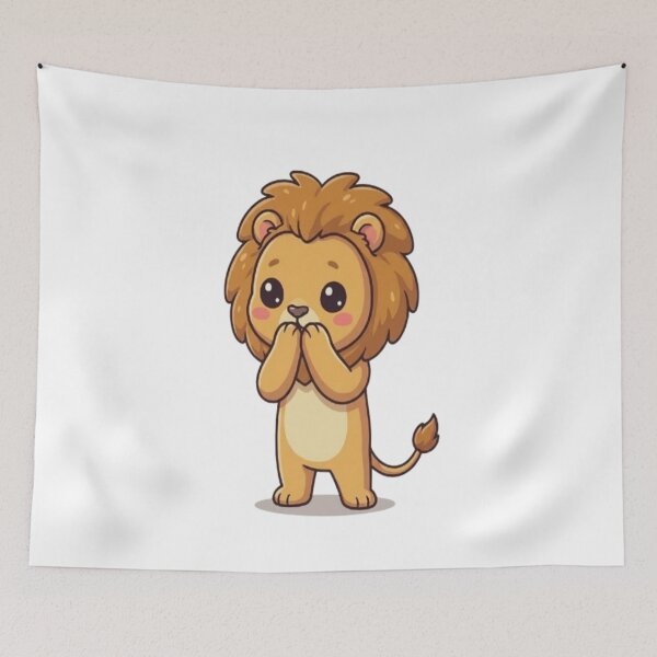 Item preview, Kawaii Surprised Lion Oh My designed and sold by Ella_Sketch.