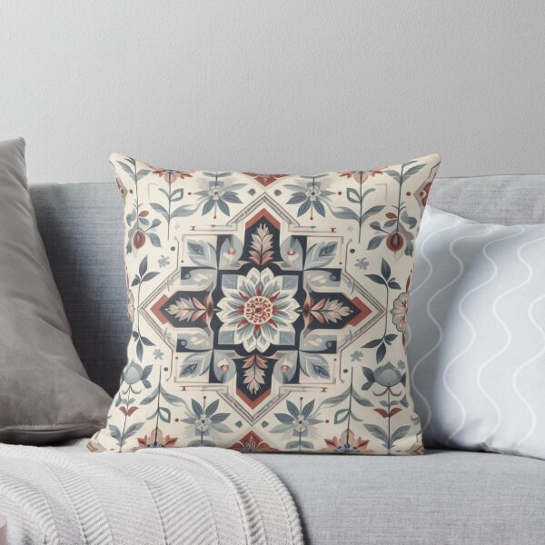 Item preview, Boho Floral Tile Pattern - Aesthetic Ornamental Art designed and sold by RoshkaShop.