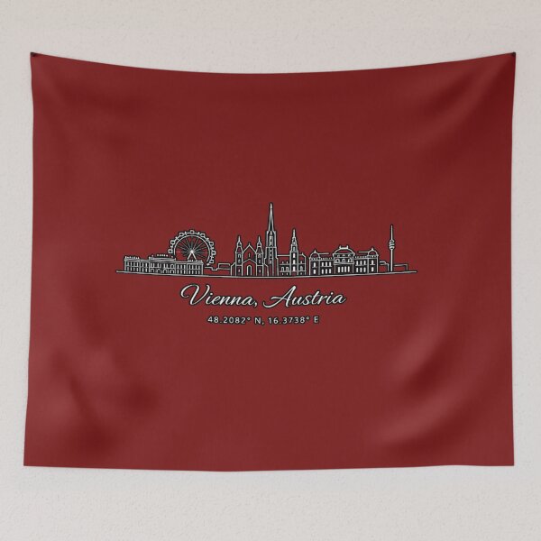 Item preview, Vienna Skyline Minimal Line Art – Vienna Cityscape Outline Design | Austria Travel Poster Gift designed and sold by Timeless Design.