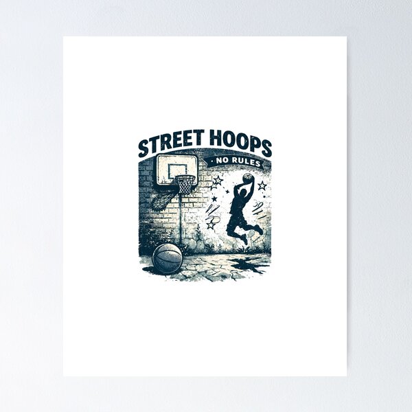 Item preview, Street Hoops Urban Basketball Retro Graphic designed and sold by WorkXPlay.