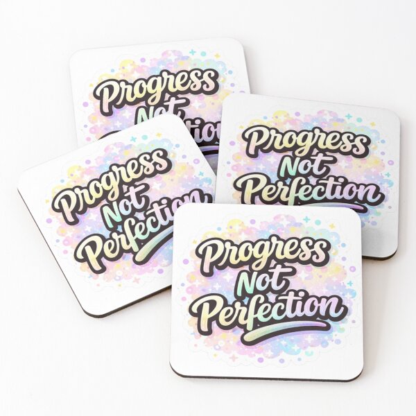 Item preview, Progress Not Perfection Sticker – Motivational Aesthetic Quote Design designed and sold by Dasts Cart.