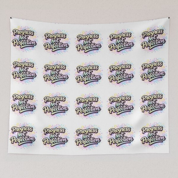 Item preview, Progress Not Perfection Sticker – Motivational Aesthetic Quote Design designed and sold by Dasts Cart.