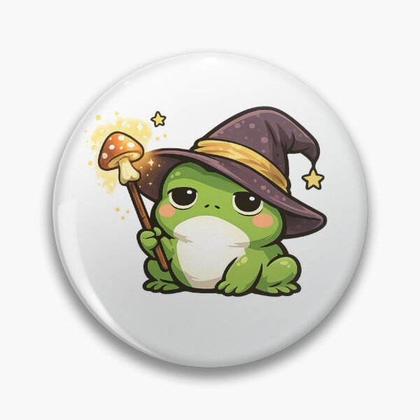 Item preview, Tiny wizard frog casting soft spells designed and sold by FroggyOnly.