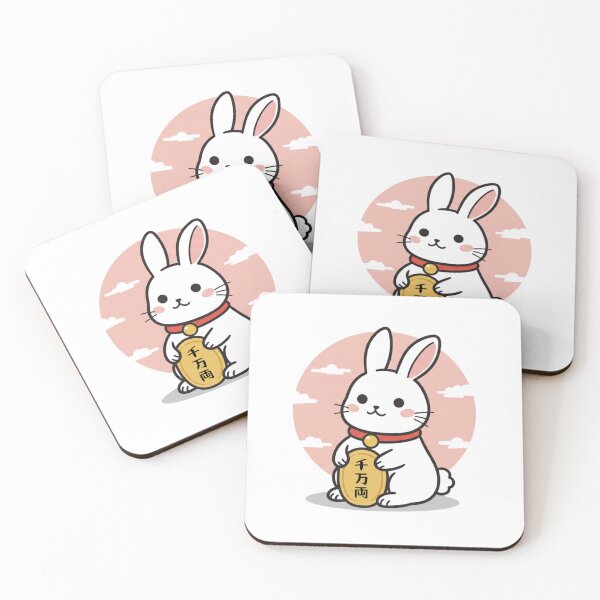 Item preview, Lucky Fortune Rabbit White designed and sold by UsagiPrint.