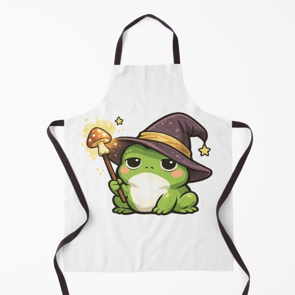 Item preview, Tiny wizard frog casting soft spells designed and sold by FroggyOnly.