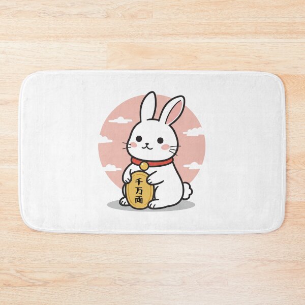Item preview, Lucky Fortune Rabbit White designed and sold by UsagiPrint.