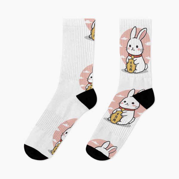 Item preview, Lucky Fortune Rabbit White designed and sold by UsagiPrint.
