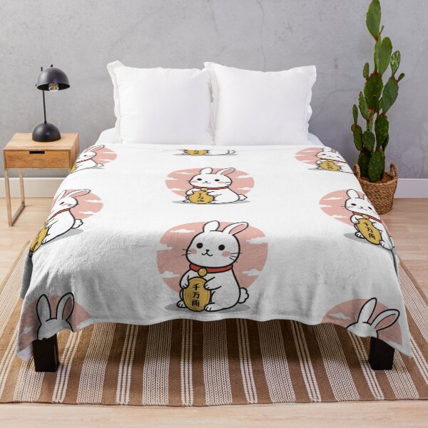 Item preview, Lucky Fortune Rabbit White designed and sold by UsagiPrint.