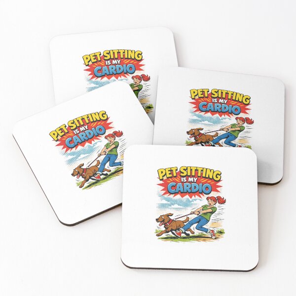 Item preview, Pet Sitting is my Cardio, pop art design for pet sitter designed and sold by crittersitter.