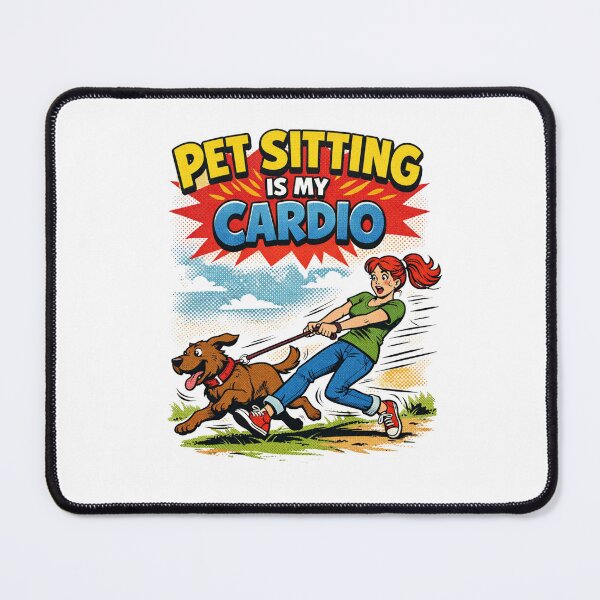 Item preview, Pet Sitting is my Cardio, pop art design for pet sitter designed and sold by crittersitter.