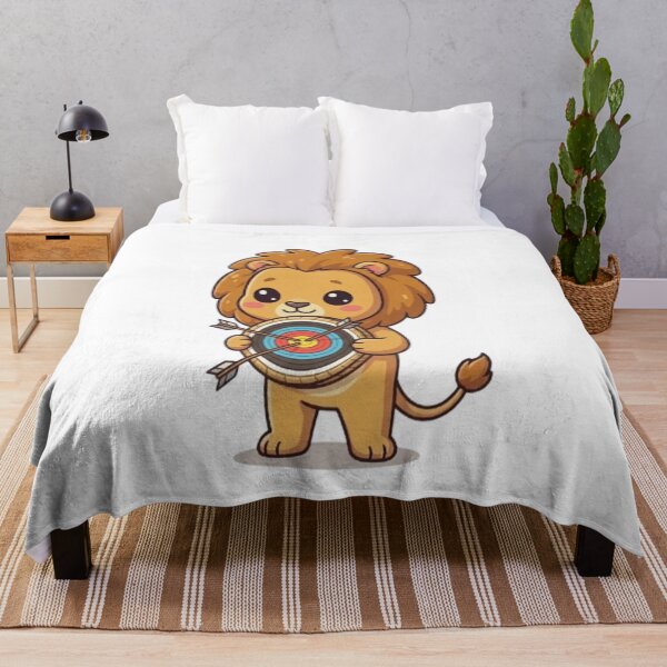 Item preview, Kawaii Archer Lion Target Practice designed and sold by Ella_Sketch.