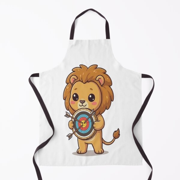 Item preview, Kawaii Archer Lion Target Practice designed and sold by Ella_Sketch.