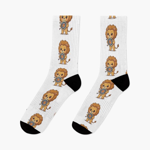 Item preview, Kawaii Archer Lion Target Practice designed and sold by Ella_Sketch.