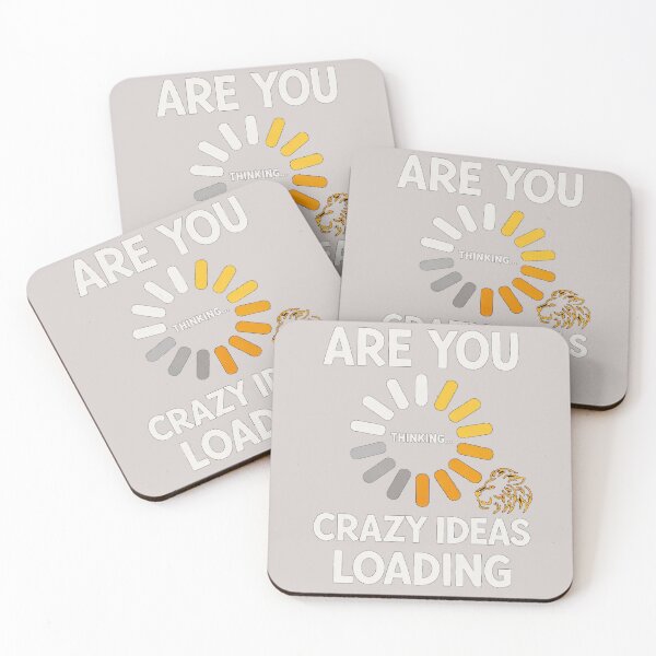 Item preview, Crazy Ideas Loading T-Shirts – Funny Thinking Mode Graphic Tee designed and sold by KDesignCrafts.