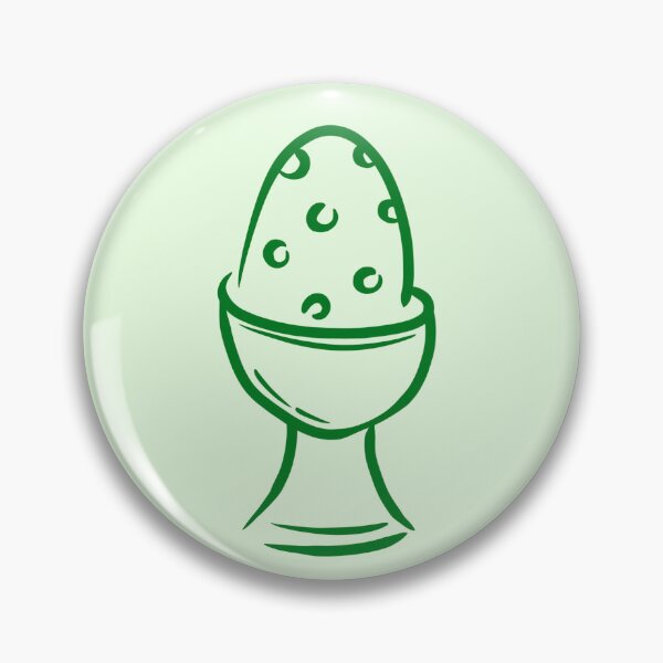 Item preview, Green Dotted Easter Egg in Egg Cup – Doodle Line Art designed and sold by EmeraldeaArt.