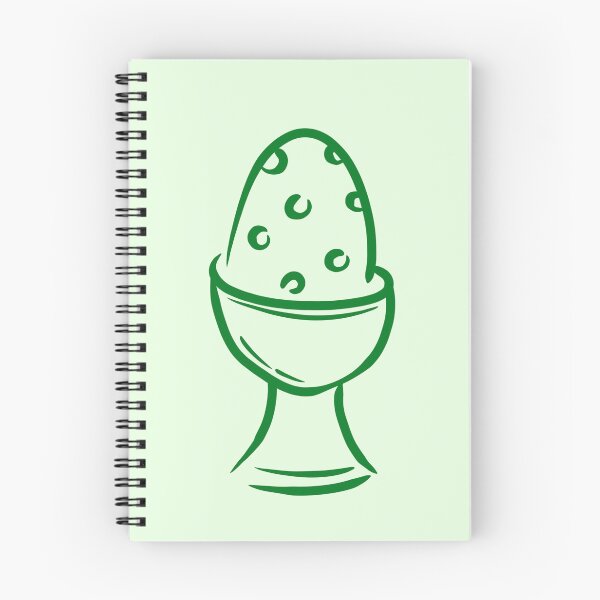 Item preview, Green Dotted Easter Egg in Egg Cup – Doodle Line Art designed and sold by EmeraldeaArt.
