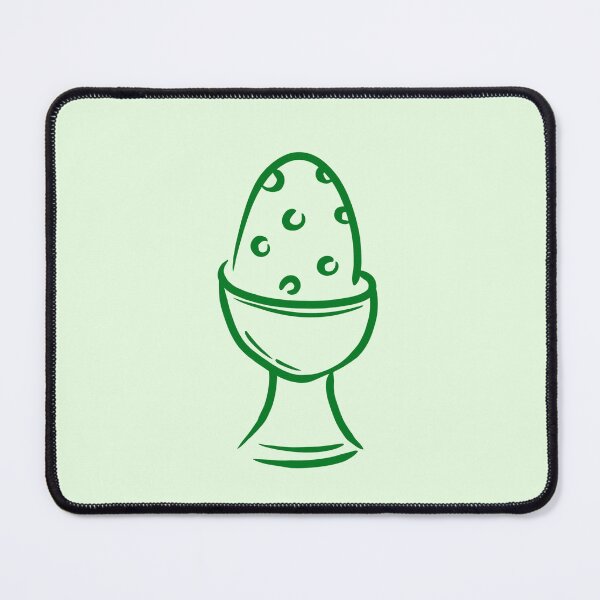 Item preview, Green Dotted Easter Egg in Egg Cup – Doodle Line Art designed and sold by EmeraldeaArt.