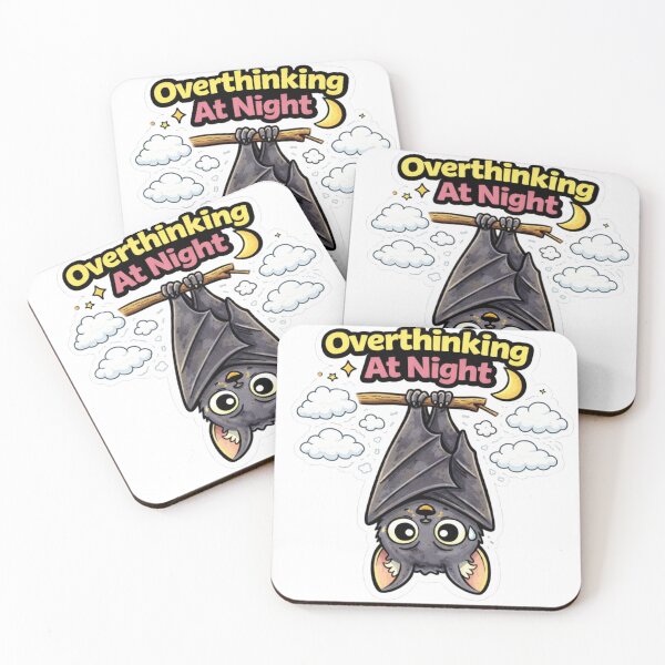 Item preview, Overthinking At Night Bat – Funny Anxiety Meme designed and sold by Gentlestate.
