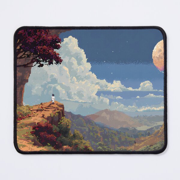 Item preview, Woman Retro Pixel Art 8Bit Illustration Aesthetic Landscapes designed and sold by ART ATTACK ZONE.
