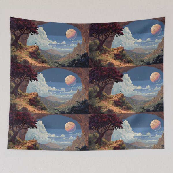Item preview, Woman Retro Pixel Art 8Bit Illustration Aesthetic Landscapes  designed and sold by ART ATTACK ZONE.