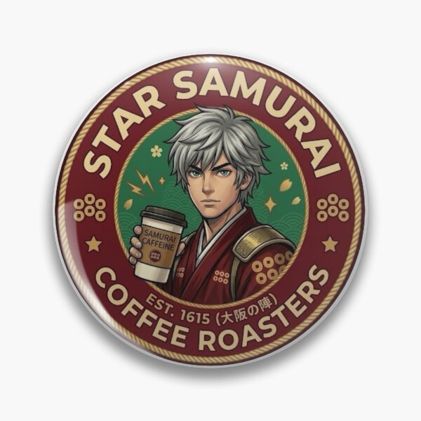 Item preview, Star Samurai Coffee Roasters - Japanese Warrior Emblem designed and sold by StudioShizuku.