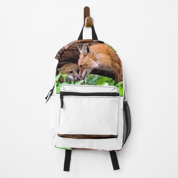 Item preview, Red Foxes, Adult, Kit Takes Shelter Under Fallen Tree designed and sold by AMacGPhilly.