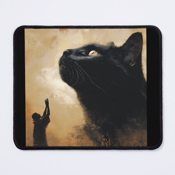 Item preview, Minimalist Black Cat Watching Human – Aesthetic Design designed and sold by Wild Pixel Studio.